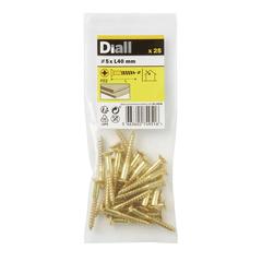 Diall Brass Wood Screw Pack (5 x 40 mm, 25 Pc.)