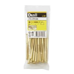 Diall Brass Wood Screw Pack (5 x 70 mm, 25 Pc.)