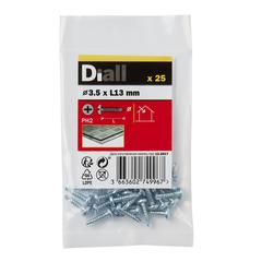 Diall Zinc-Plated Carbon Steel Self Drilling Screw Pack (3.5 x 13 mm, 25 Pc.)