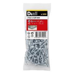 Diall Zinc-Plated Carbon Steel Self Drilling Screw Pack (4.2 x 19 mm, 100 Pc.)