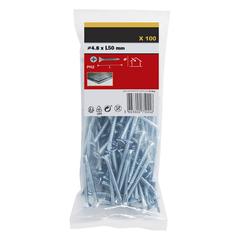 Diall Zinc-Plated Carbon Steel Self Drilling Screw Pack (4.8 x 50 mm, 100 Pc.)