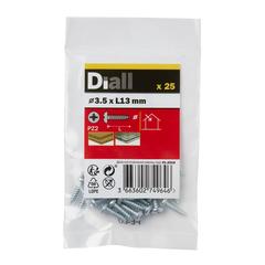 Diall Zinc-Plated Carbon Steel Self Tapping Screw Pack (3.5 x 13 mm, 25 Pc.)
