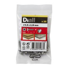 Diall Stainless Steel Self Tapping Screw Pack (4.8 x 19 mm, 25 Pc.)