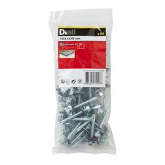 Diall Zinc-Plated Carbon Steel Roofing Screw Pack (5.5 x 45 mm, 50 Pc.)