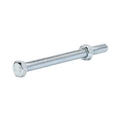 Diall Zinc-Plated Carbon Steel Hex Nut & Bolt Pack (M8 x 100 mm, 10 Pc.)