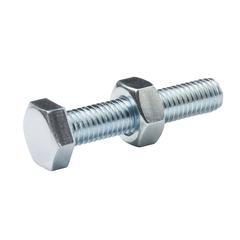Diall M10 Hex Carbon Steel Bolt & Nut (50 mm, 10 Pc.)