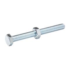 Diall M10 Hex Carbon Steel Bolt & Nut (100 mm, 10 Pc.)