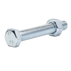 Diall M12 Hex Carbon Steel Bolt & Nut (80 mm, 10 Pc.)