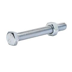 Diall M12 Hex Carbon Steel Bolt & Nut (100 mm, 10 Pc.)