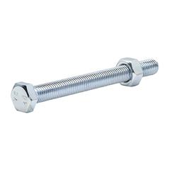 Diall M12 Hex Carbon Steel Bolt & Nut (120 mm, 10 Pc.)