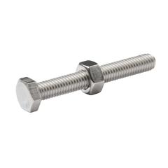 Diall M6 Hex Stainless Steel Bolt & Nut (45 mm, 10 Pc.)