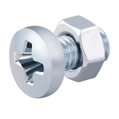 Diall M5 Carbon Steel Pan Head Machine Screw & Nut (10 mm, 20 Pc.)
