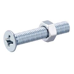 Diall M3 Carbon Steel Countersunk Machine Screw & Nut (20 mm, 20 Pc.)