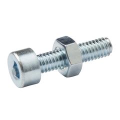 Diall M4 Cylindrical Carbon Steel Set Screw & Nut (16 mm, 20 Pc.)