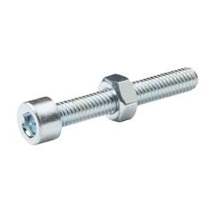 Diall M6 Cylindrical Carbon Steel Set Screw & Nut (40 mm, 20 Pc.)