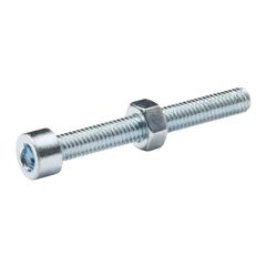 Diall M6 Cylindrical Carbon Steel Set Screw & Nut (50 mm, 20 Pc.)