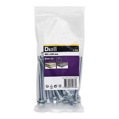 Diall Zinc-Plated Carbon Steel Square Coach Nut & Bolt Pack (M8 x 90 mm, 10 Pc.)
