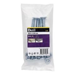 Diall Zinc-Plated Carbon Steel Square Coach Nut & Bolt Pack (M10 x 130 mm, 5 Pc.)