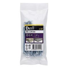 مجموعة براغي وصواميل مربعة لأعمال التسقيف فولاذ كربوني مطلي بالزنك ديال (M6 × 70 مم، 10 قطع)