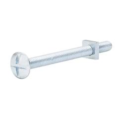 مجموعة براغي وصواميل مربعة لأعمال التسقيف فولاذ كربوني مطلي بالزنك ديال (M6 × 70 مم، 10 قطع)