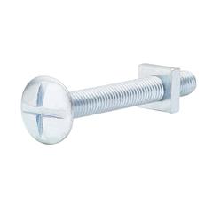 Diall Zinc-Plated Carbon Steel Roofing Square Nut & Bolt Pack (M10 x 80 mm, 10 Pc.)