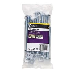 Diall Zinc-Plated Carbon Steel Roofing Square Nut & Bolt Pack (M10 x 100 mm, 10 Pc.)