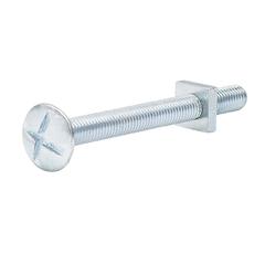 Diall Zinc-Plated Carbon Steel Roofing Square Nut & Bolt Pack (M10 x 100 mm, 10 Pc.)