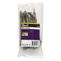 Diall Carbon Steel Cup Square Bolt Pack (M8 x 130 mm, 10 Pc.)