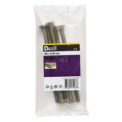 Diall Carbon Steel Cup Square Bolt Pack (M8 x 150 mm, 5 Pc.)