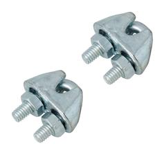 Diall Zinc-Plated Steel Wire Rope Clamp Pack (90 x 4 mm, 2 Pc.)