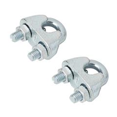 Diall Zinc-Plated Steel Wire Rope Clamp Pack (90 x 5 mm, 2 Pc.)