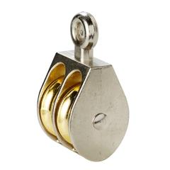 Diall Nickel & Zinc-Plated Double Wheel Pulley (36 mm)