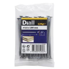 Diall Carbon Steel Round Wire Nail Pack (3.5 x 80 mm)