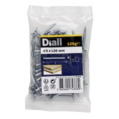 Diall Galvanised Carbon Steel Clout Nail Pack (3 x 30 mm)