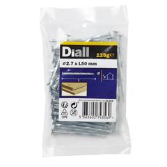 Diall Galvanised Carbon Steel Twisted Nail Pack (2.7 x 50 mm)