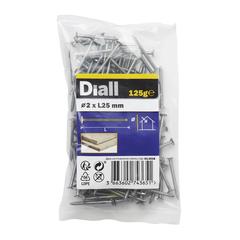 Diall Carbon Steel Annular Ring Nail Pack (2 x 25 mm)