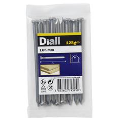 Diall Carbon Steel Plain Oval Nail Pack (65 mm, 125 g)