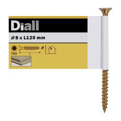 Diall Zinc-Plated Steel Pan Head Wood Screw (8 x 120 mm)