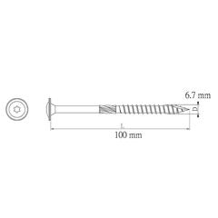 Diall Carbon Steel Screw Pack (10 cm, 25 Pc.)