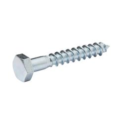Diall Zinc-Plated Carbon Steel Hex Coach Screw Pack (6 x 40 mm, 10 Pc.)