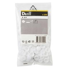Diall Plastic Snap Cap Pack (6-8 mm, 100 Pc.)