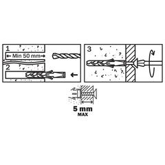 Diall Nylon Wall Plug Pack (8 x 40 mm, 50 Pc.)