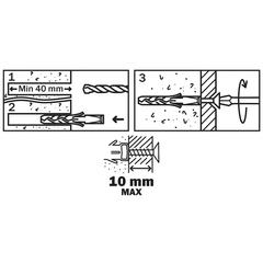 Diall Nylon Wall Plug Pack (6 x 30 mm, 50 Pc.)