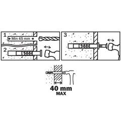 Diall Nylon Hammer-In Plug Pack (8 x 80 mm, 50 Pc.)