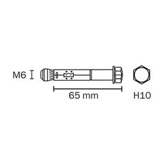 Diall Carbon Steel Sleeve Anchor Pack (6.5 cm, 4 Pc.)