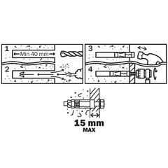 Diall Carbon Steel Sleeve Anchor Pack (6.5 cm, 4 Pc.)