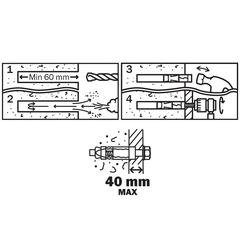 Diall Zinc-Plated Carbon Steel Sleeve Anchor Pack (M10 x 100 mm, 4 Pc.)