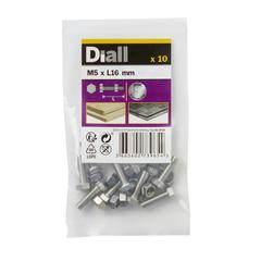 Diall Stainless Steel Hex Nut & Bolt Pack (M5 x 16 mm, 10 Pc.)