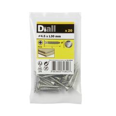Diall Stainless Steel Wood Screw Pack (4.5 x 30 mm, 20 Pc.)