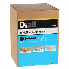 مجموعة براغي عامة فولاذ كربوني ديال (4.8 × 90 ملم، 200 قطعة)